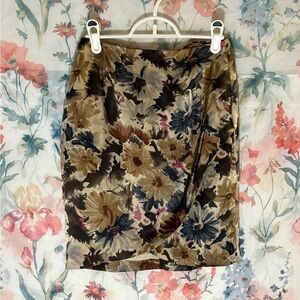 Vintage Floral Print Skirt